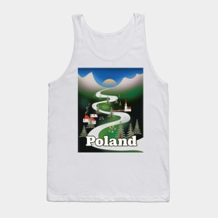 Poland vintage style travel print Tank Top